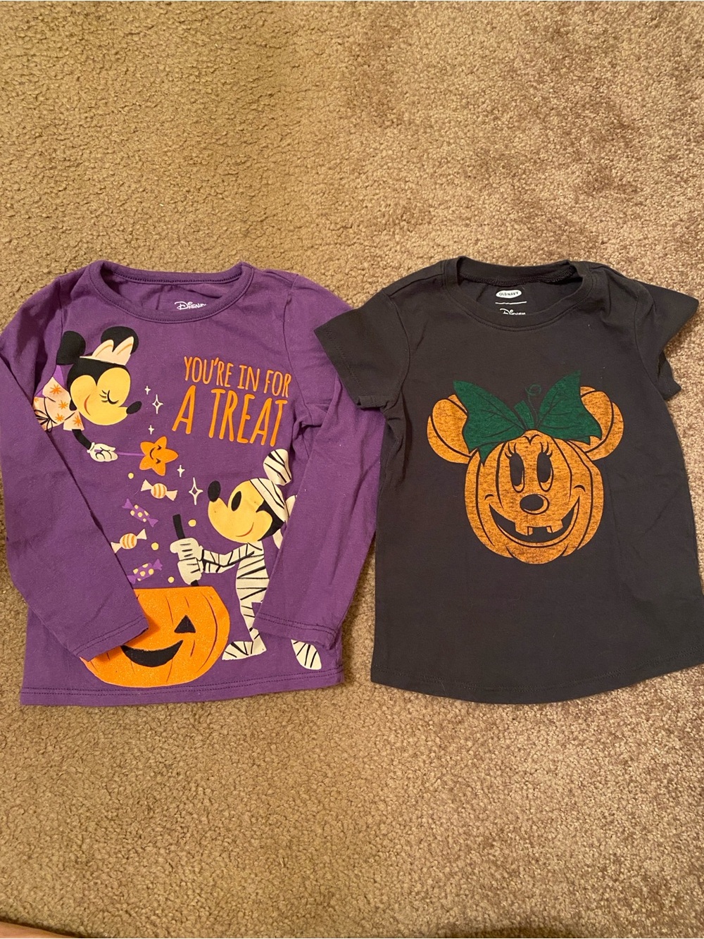 Disney Kids Halloween Tee Set - Purple & Black